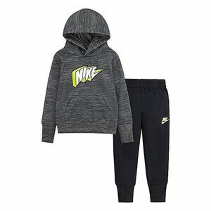 Nike Toddler 2 Piece Hooded Top & Jogging Pants Set Gray/Black Baby Size 6M